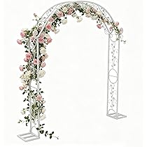 Amazon | Susire ガーデンアーチ 大型 アイアン ホワイト 幅180